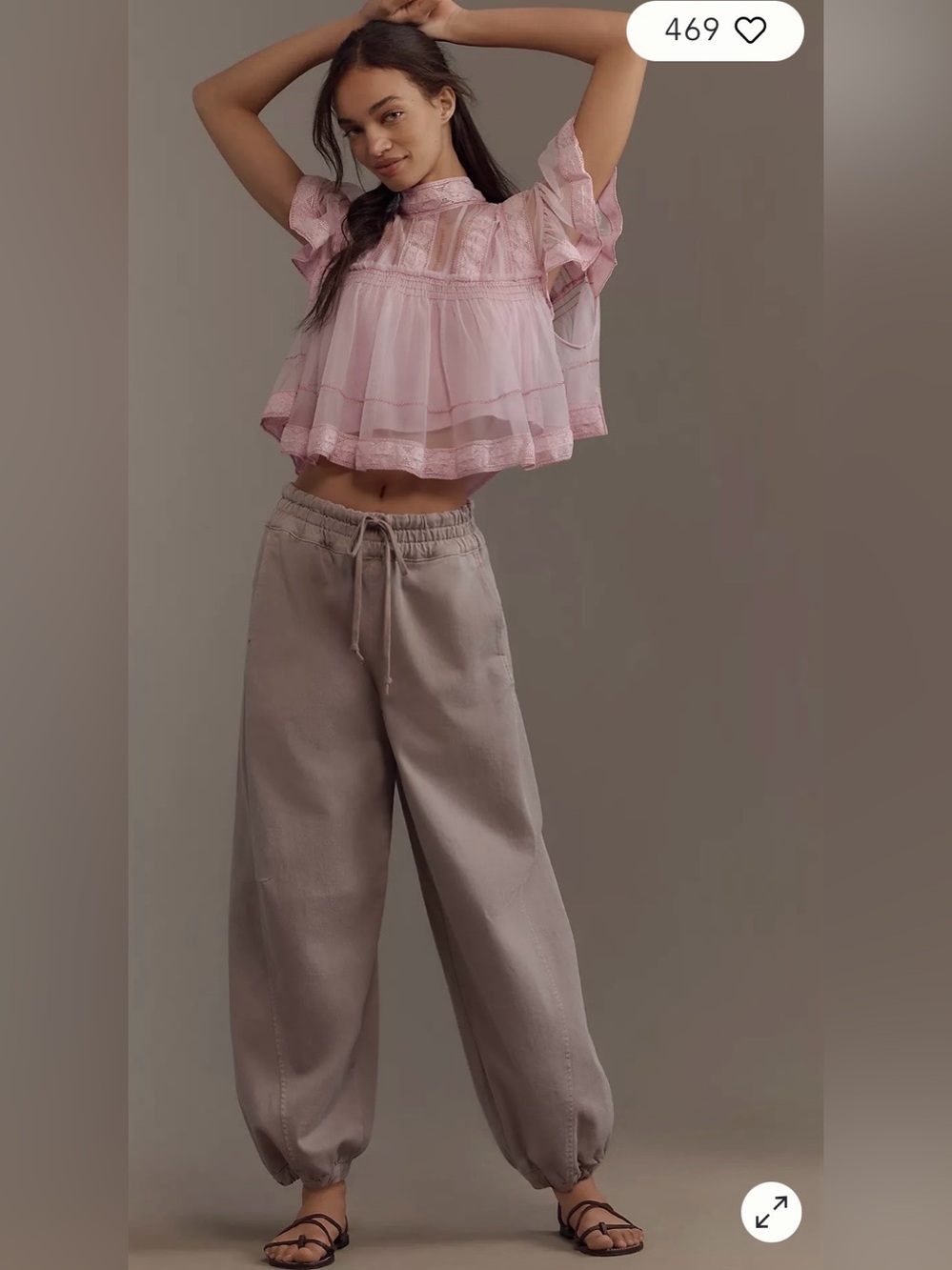 Anthropologie Pilcro Mid-Rise Parachute Pants S